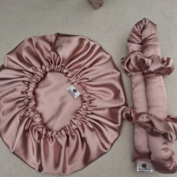 Combo Gorro de Satín + Tubo de ondas sin calor. Sueño Sin Frizz, Ondas de Ensueño